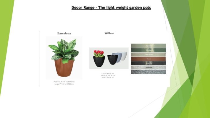 Decor range - The lightweight garden pots The lightweight garden pots