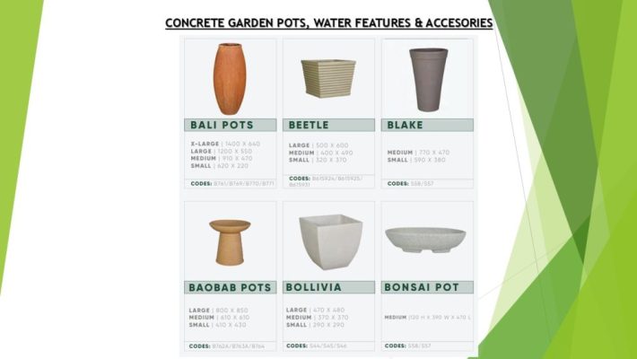 Concrete garden pots, water features & accessories Concrete garden pots, water features & accessories
