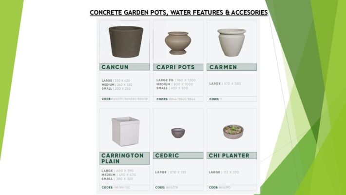Concrete garden pots, water features & accessories Concrete garden pots, water features & accessories
