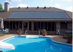 Solar panels pool heating
